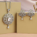 Square Stone Desigen Pendant Set