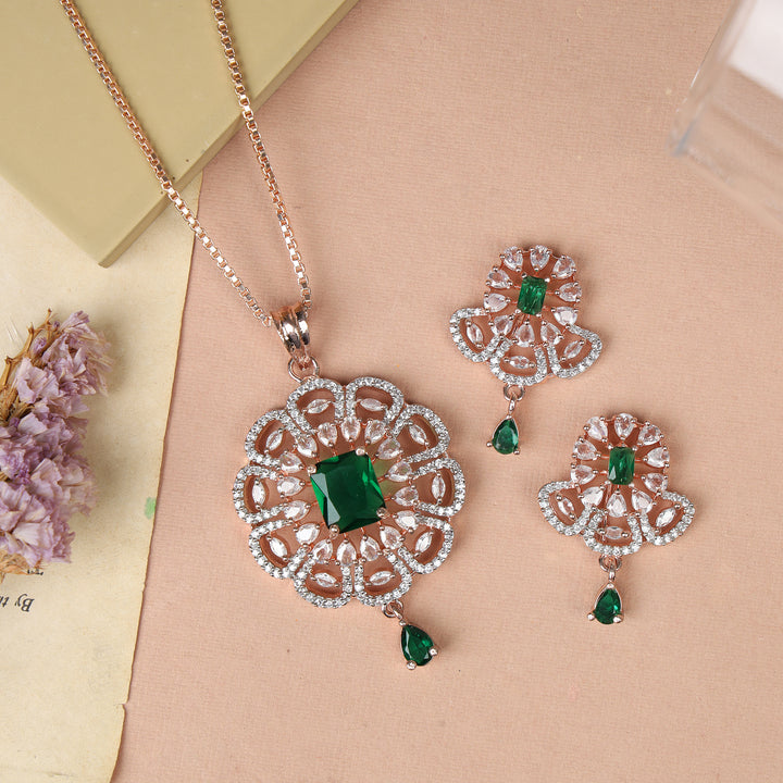 Zircon Pendant Set