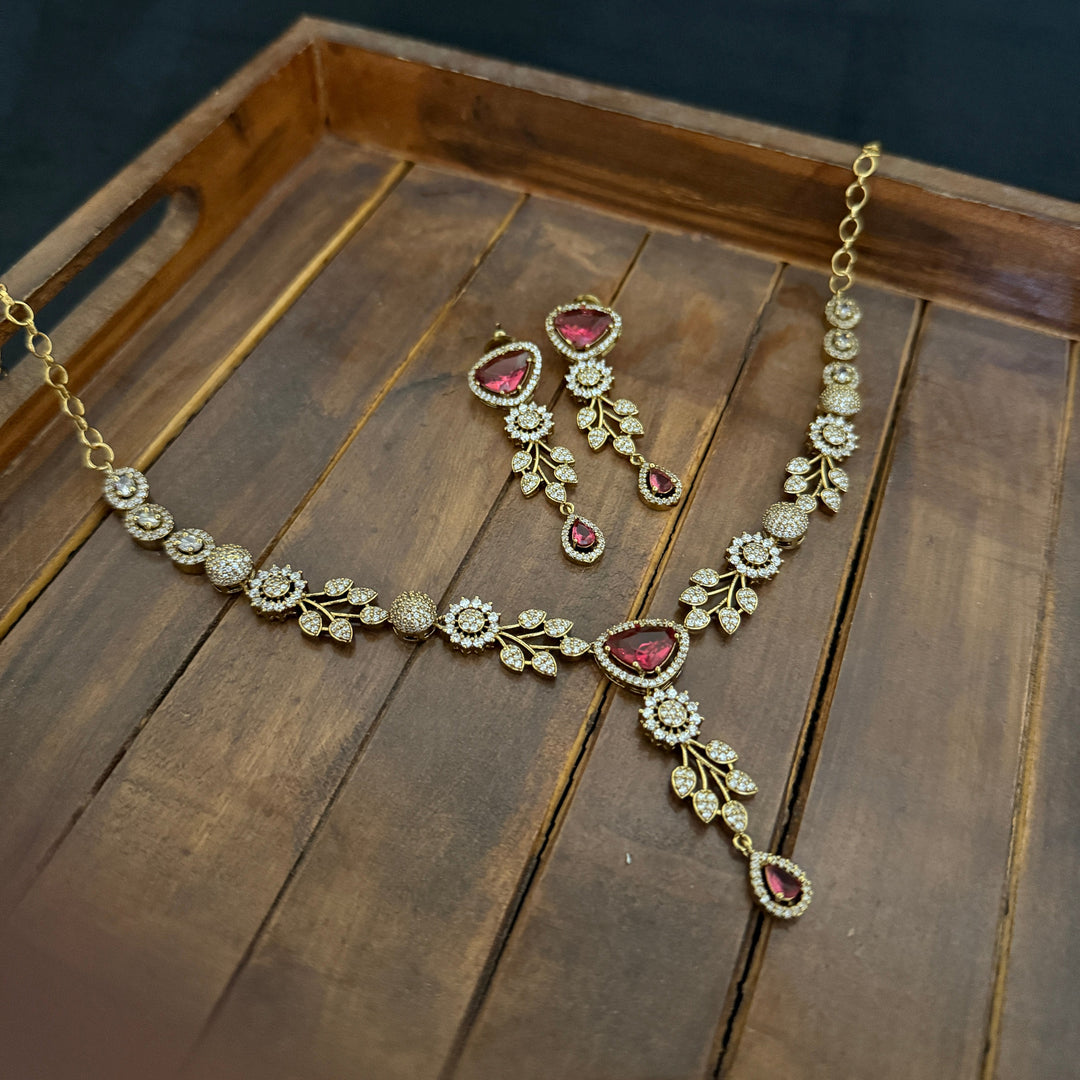 Classic Zircon Necklace Set