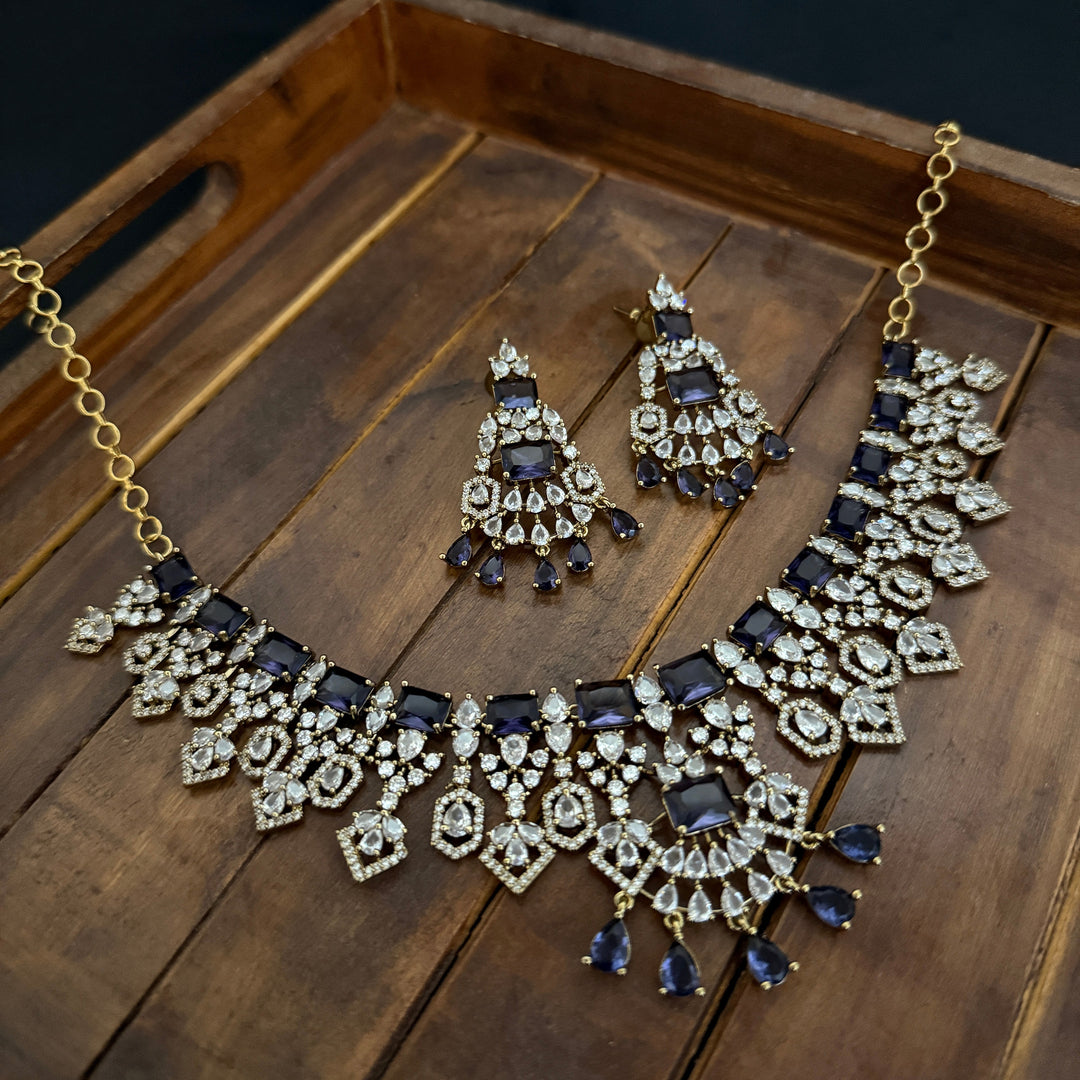 Gold Plated Zircon Necklace Set