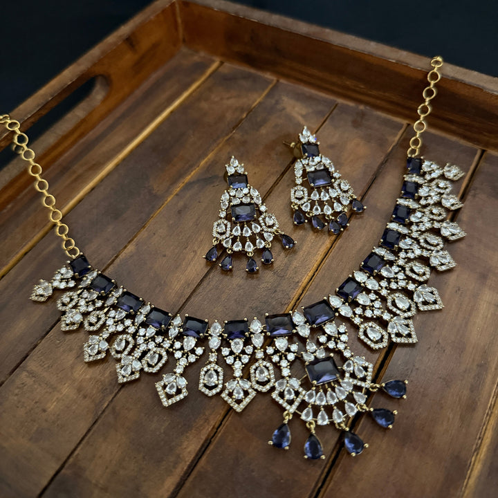 Gold Plated Zircon Necklace Set