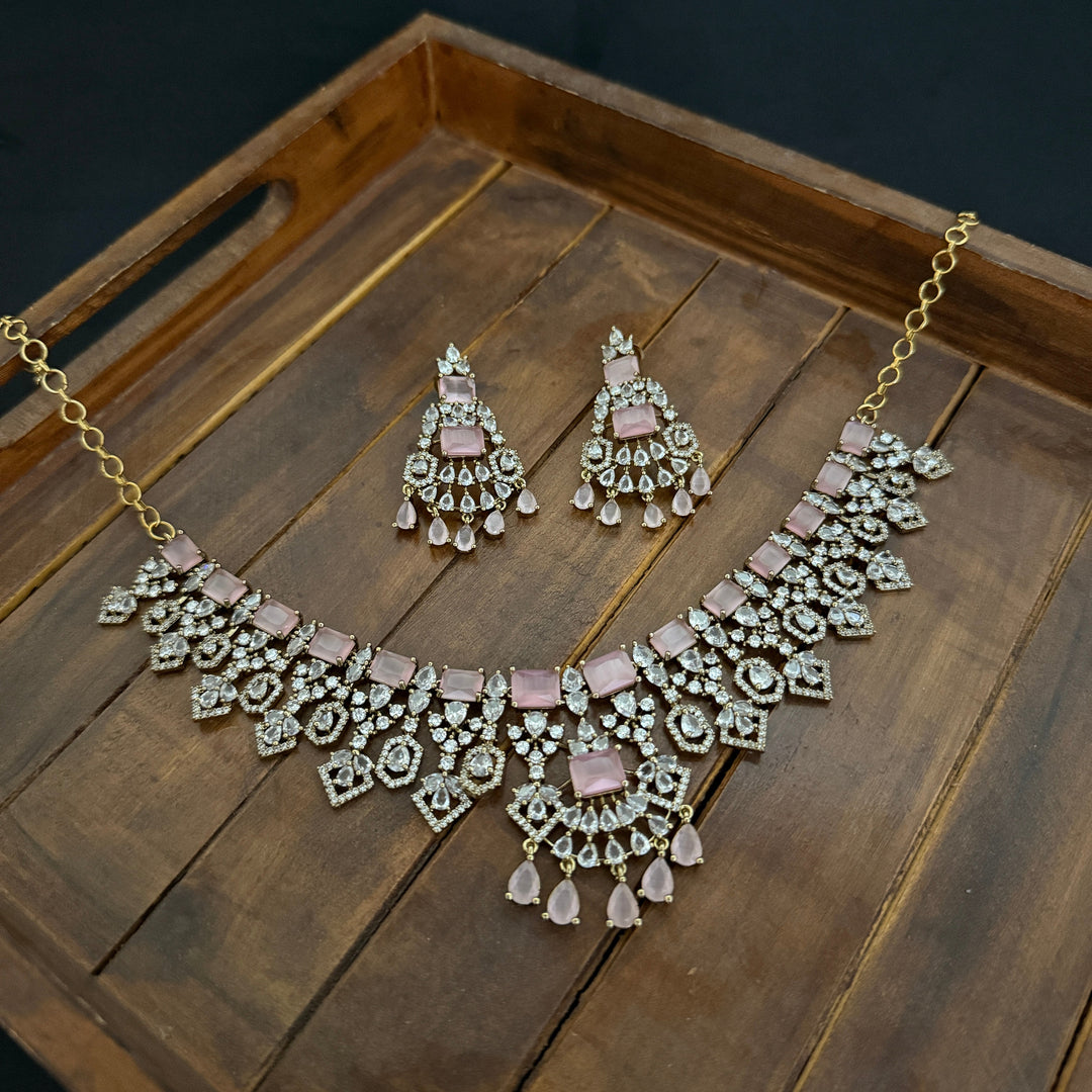 Gold Plated Zircon Necklace Set