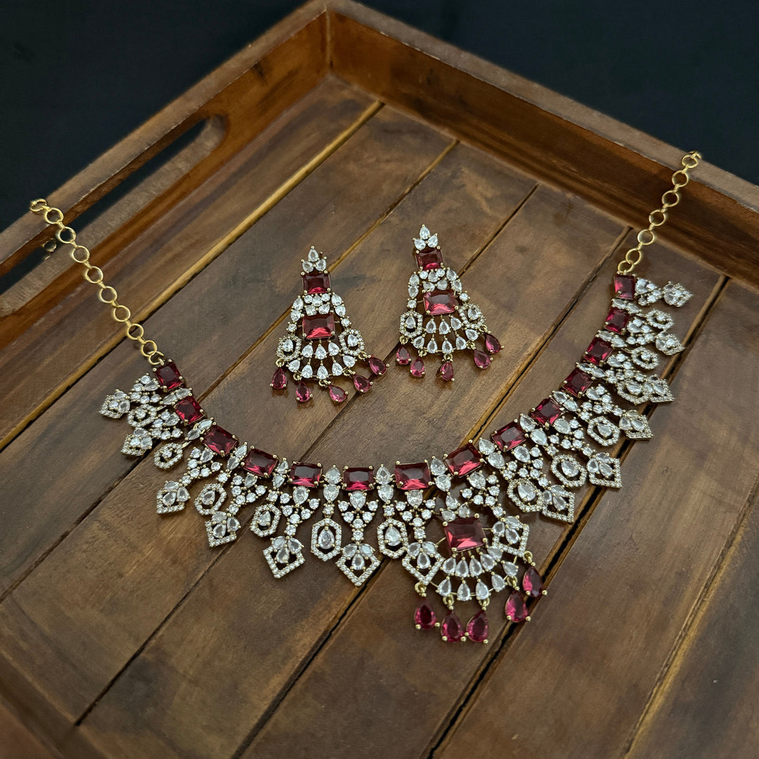 Gold Plated Zircon Necklace Set