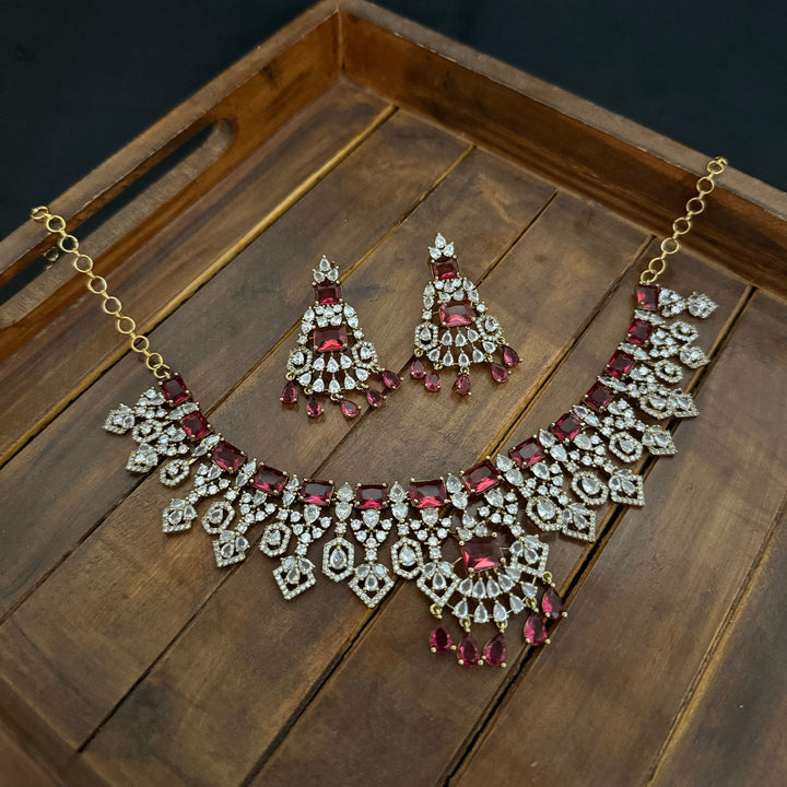 Gold Plated Zircon Necklace Set