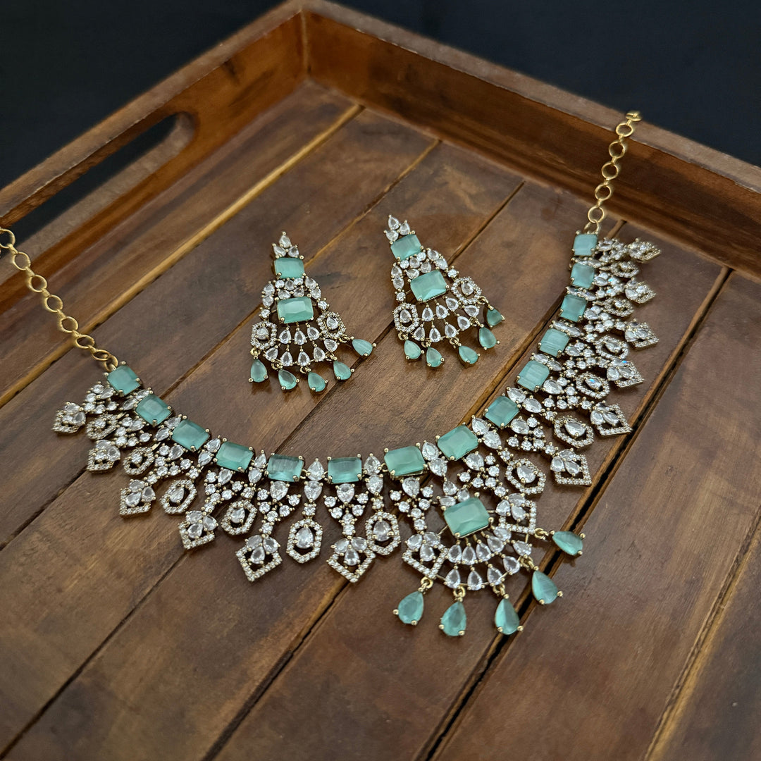 Gold Plated Zircon Necklace Set
