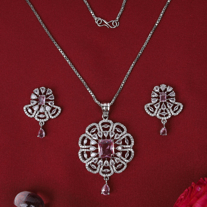 Square Stone Desigen Pendant Set