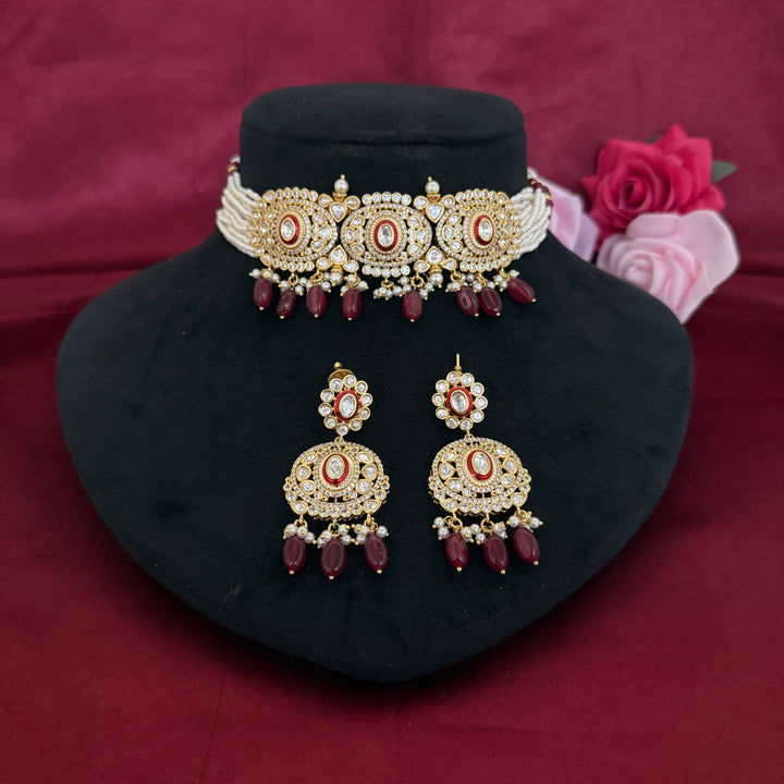 Traditional Kundan Polki Choker Set