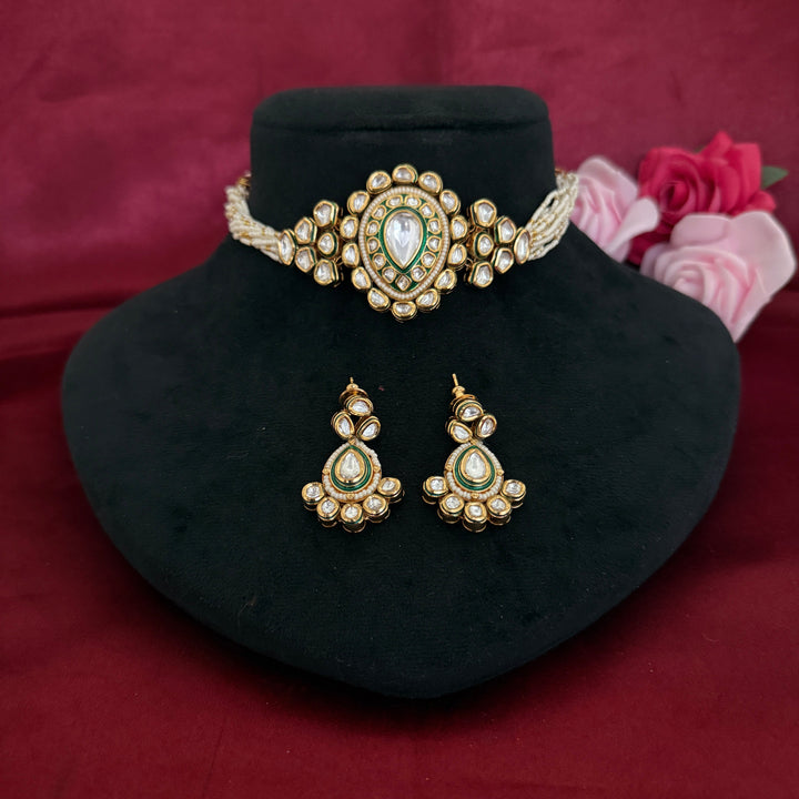 Designer Kundan Polki Choker Set