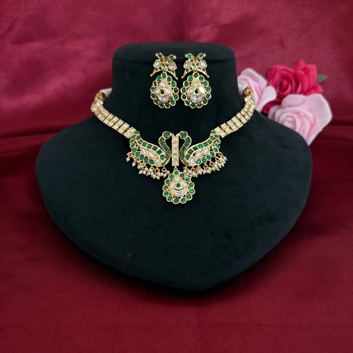 Bird Design Kundan Necklace Set