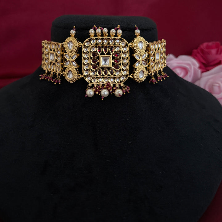 Kundan Polki Choker with Jumka
