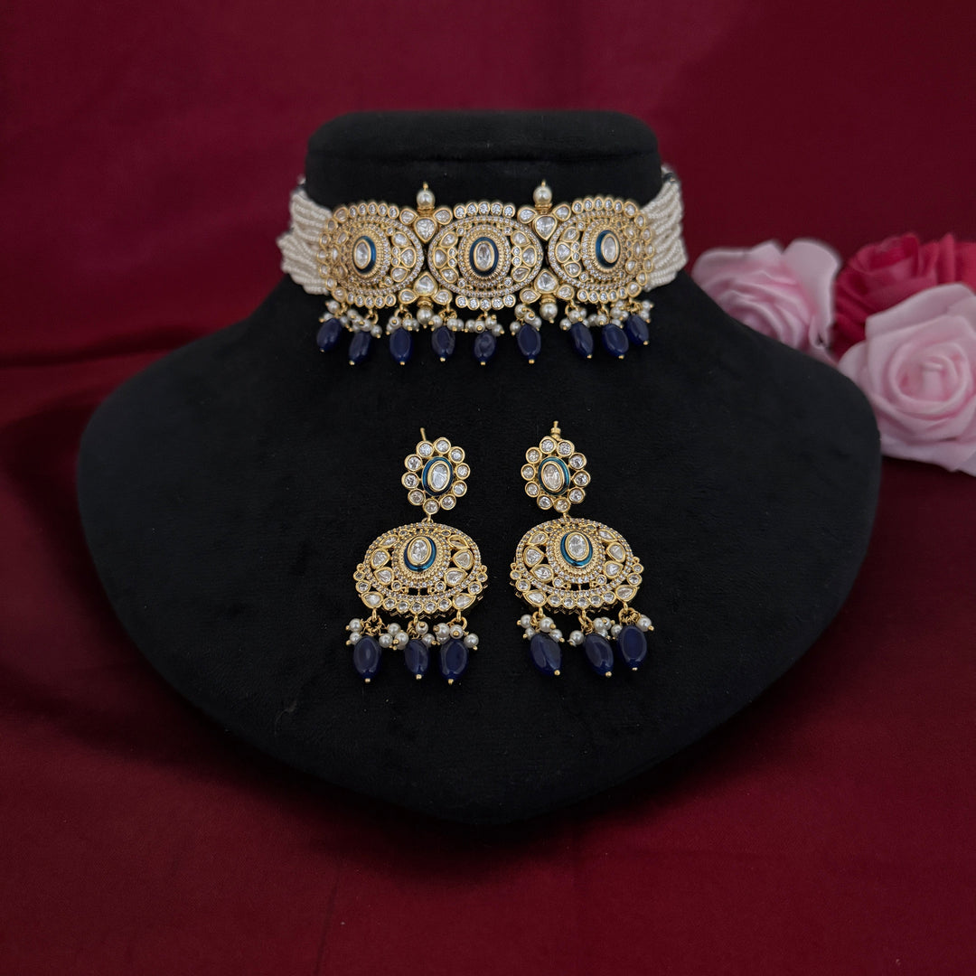 Traditional Kundan Polki Choker Set
