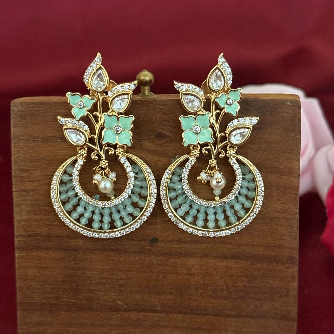 Unique Kundan Polki Earrings