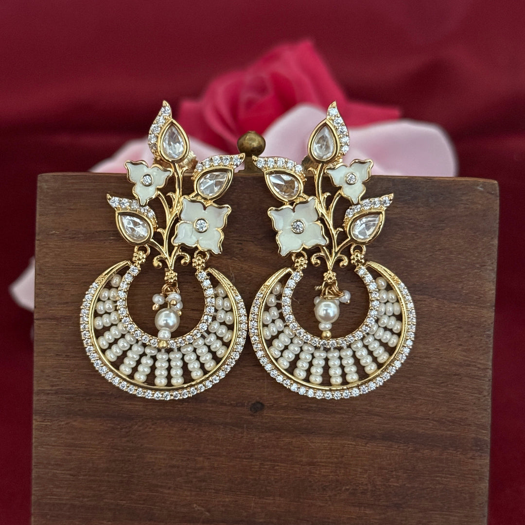 Unique Kundan Polki Earrings