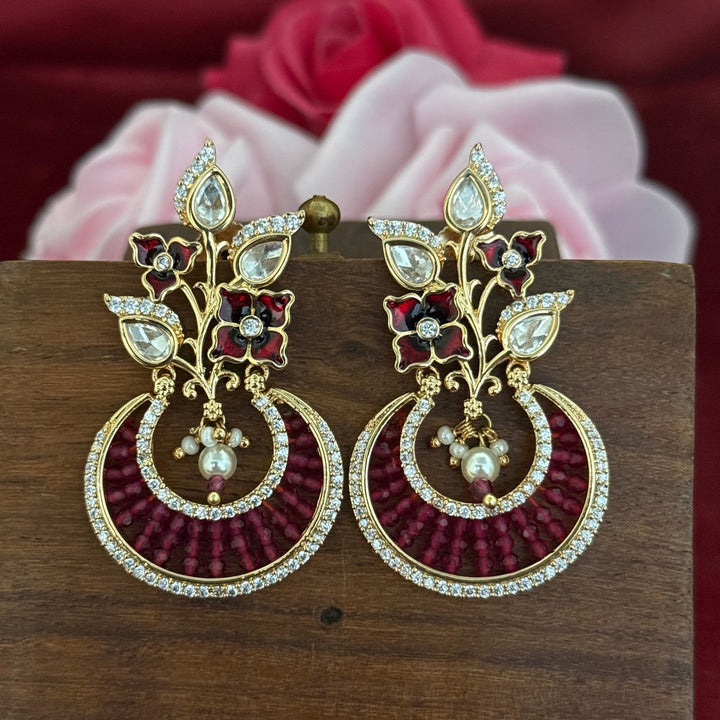 Unique Kundan Polki Earrings