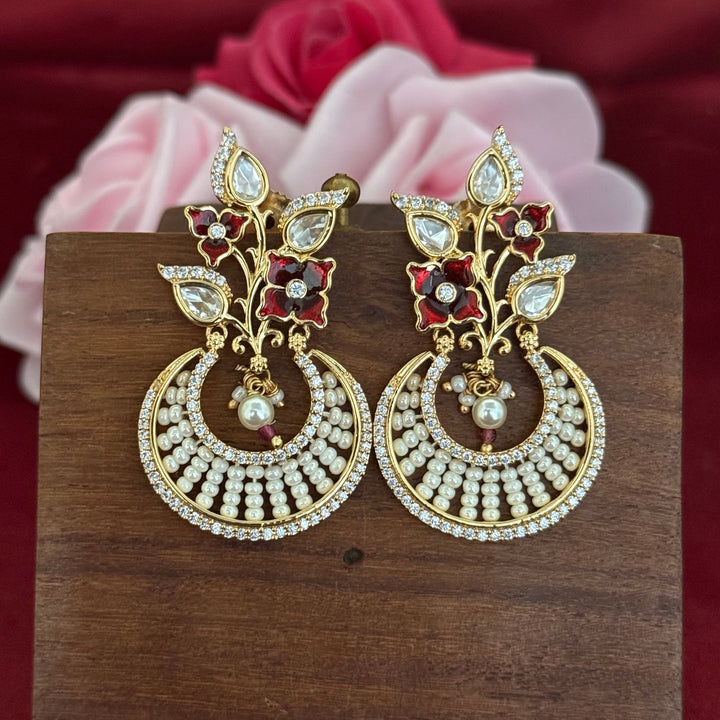 Unique Kundan Polki Earrings