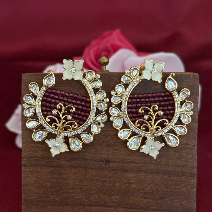 Beautiful Kundan Polki Earrings
