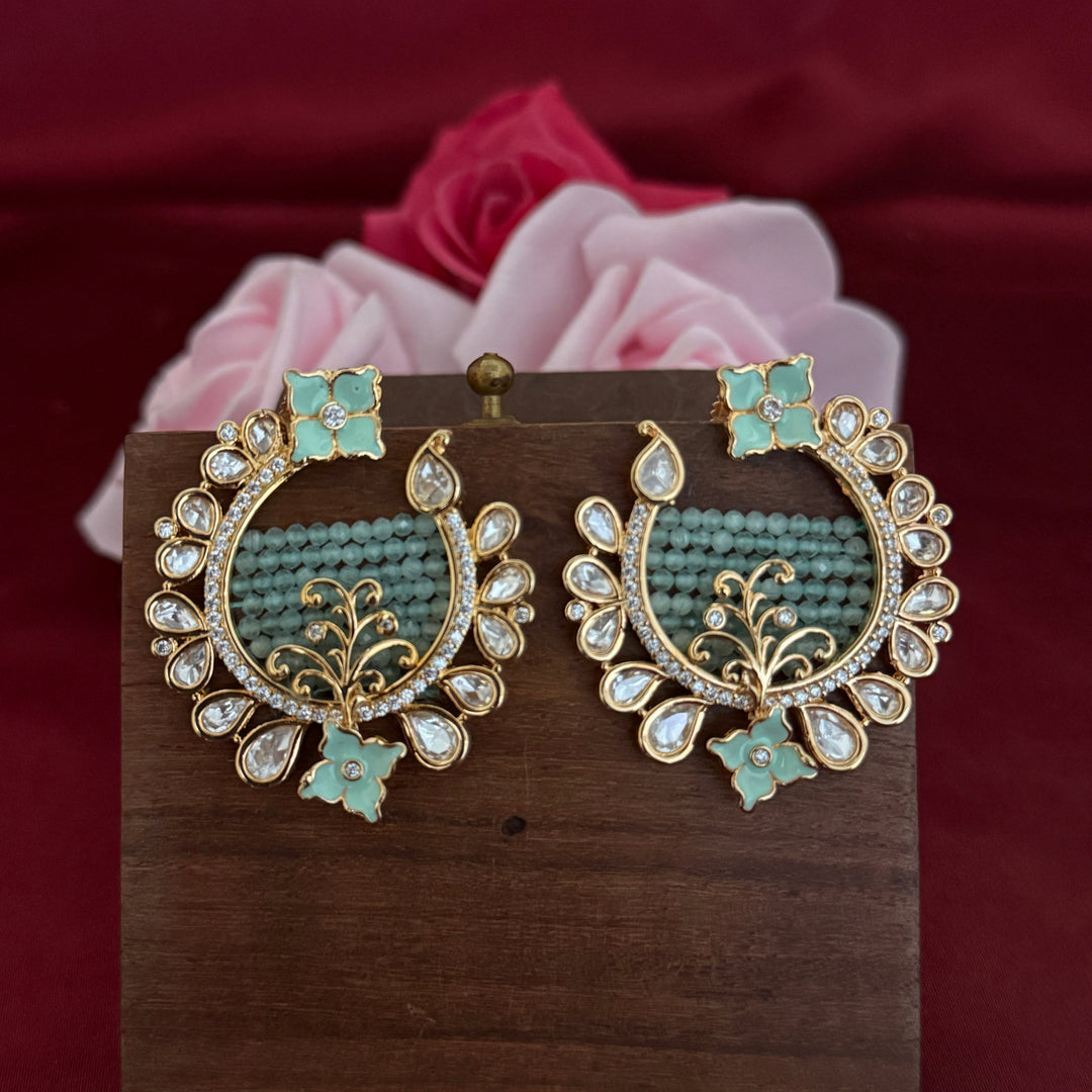 Beautiful Kundan Polki Earrings