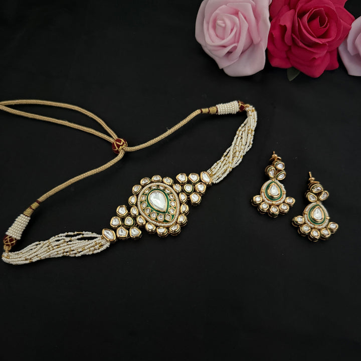 Designer Kundan Polki Choker Set