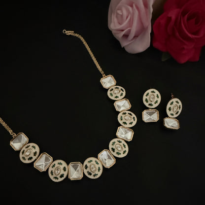 Uncut Kundan Polki Necklace Set