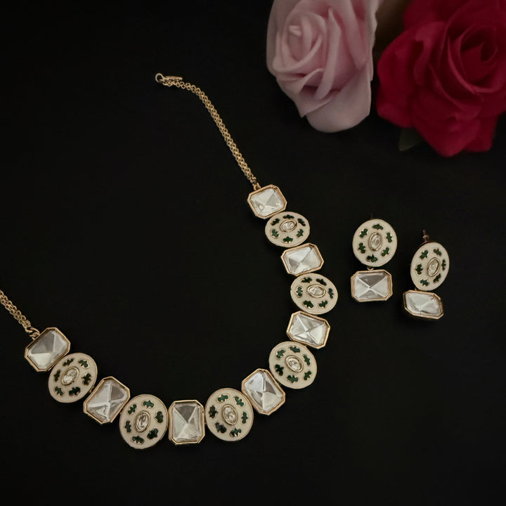 Uncut Kundan Polki Necklace Set