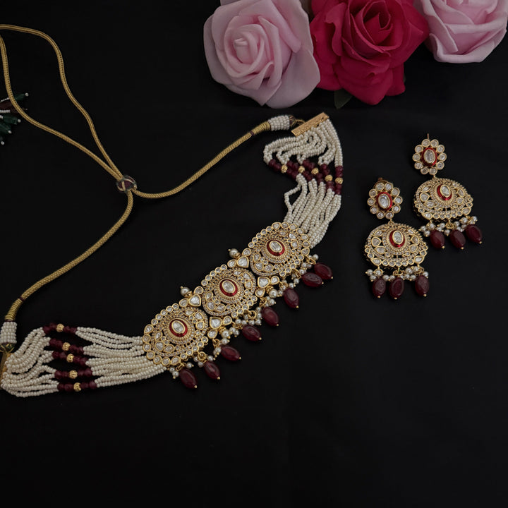 Traditional Kundan Polki Choker Set