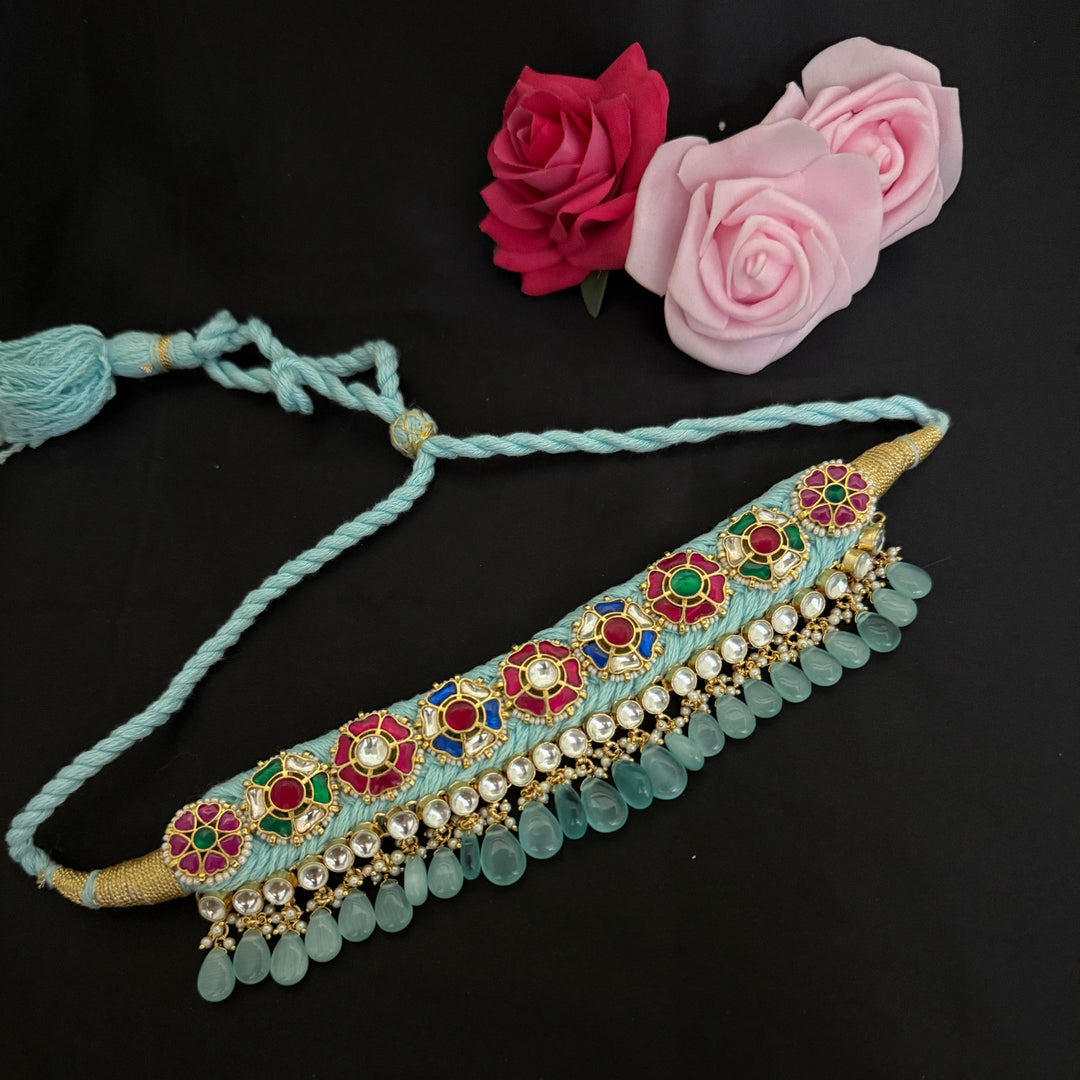 Premium Pachi Kundan Choker Set
