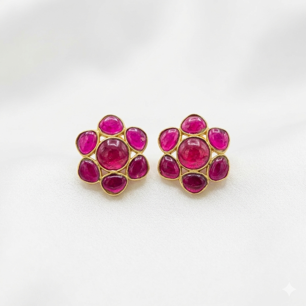 Beautiful Kundan Polki Studs