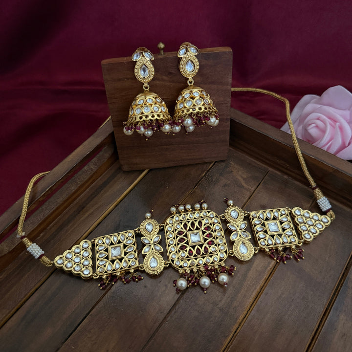Kundan Polki Choker with Jumka