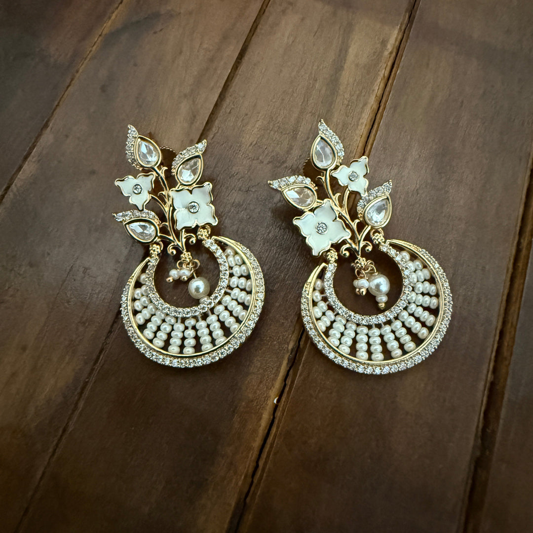Unique Kundan Polki Earrings