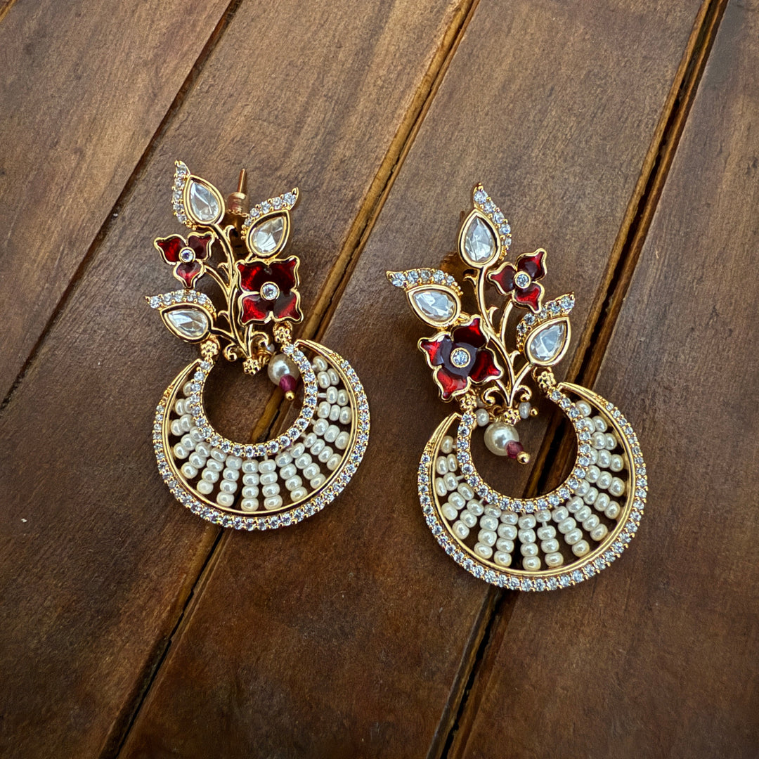 Unique Kundan Polki Earrings