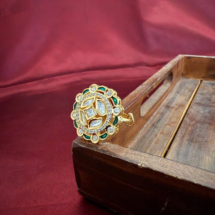 Kundan Polki Finger Ring