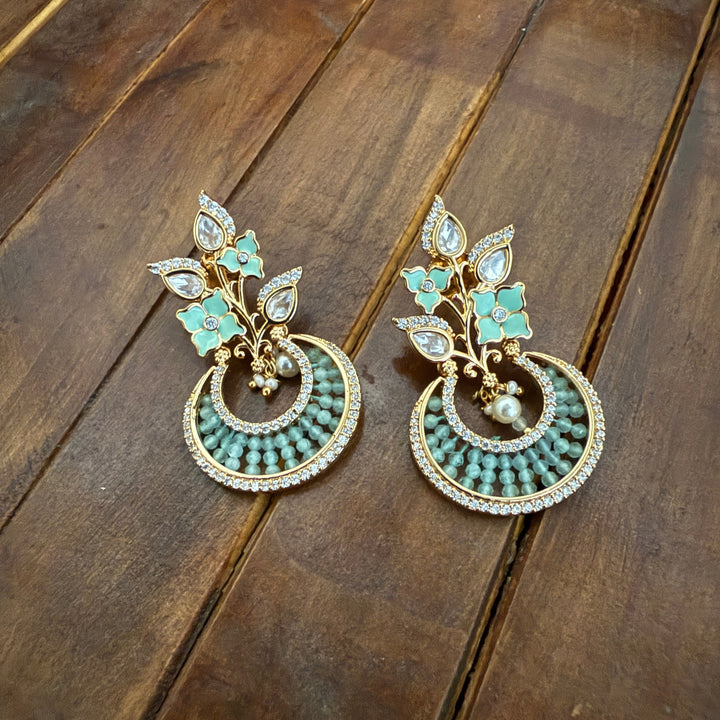 Unique Kundan Polki Earrings
