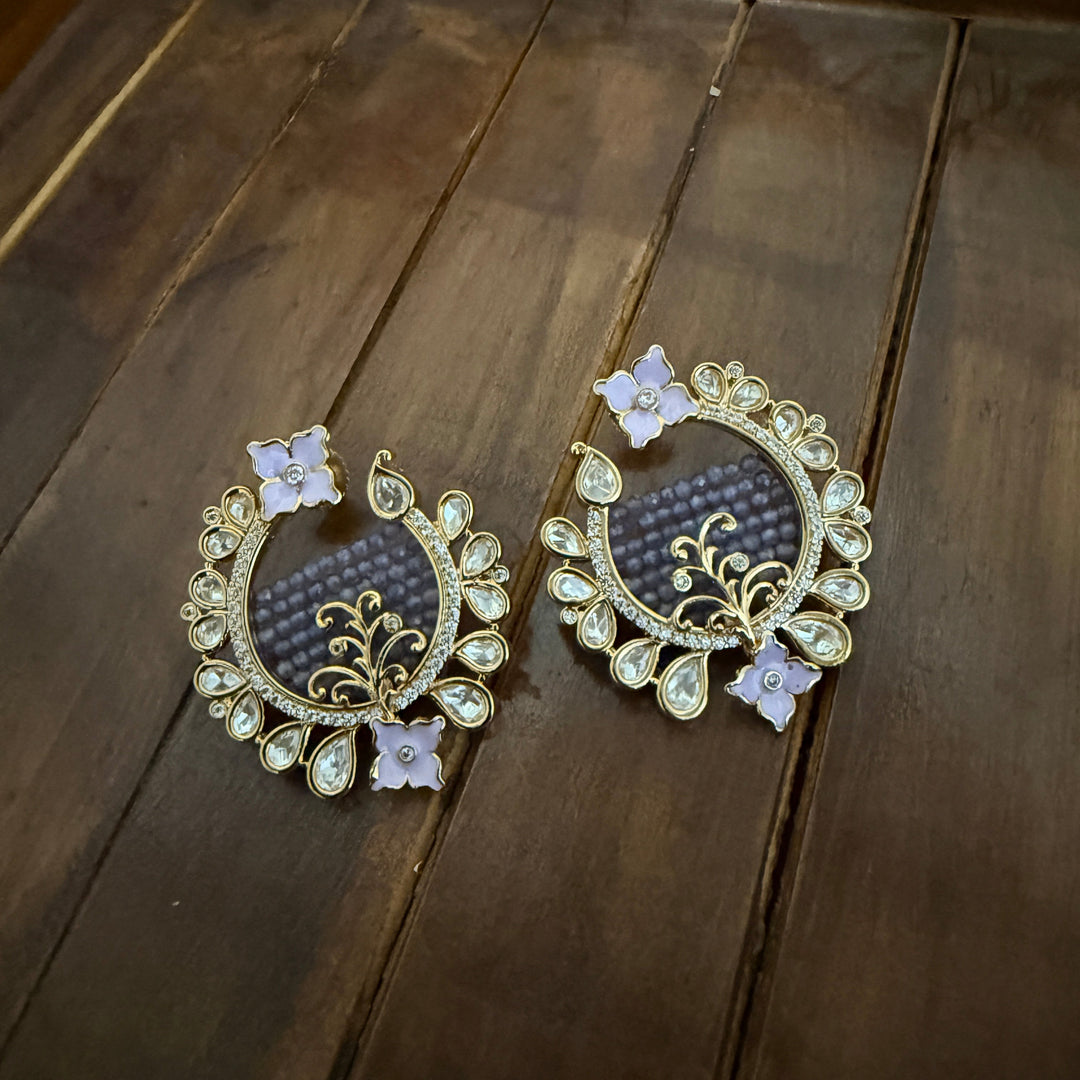 Beautiful Kundan Polki Earrings