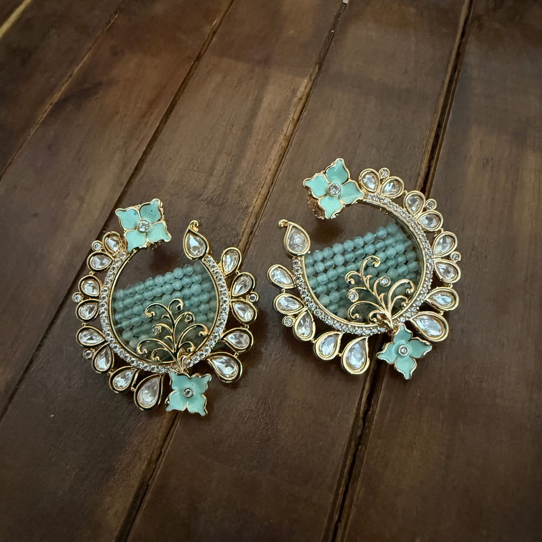Beautiful Kundan Polki Earrings