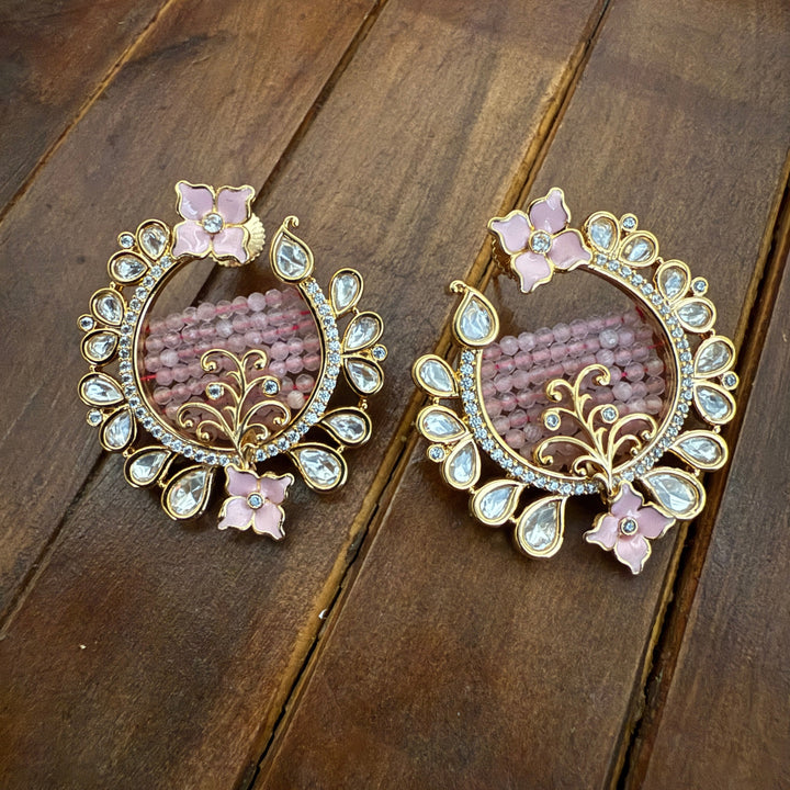 Beautiful Kundan Polki Earrings