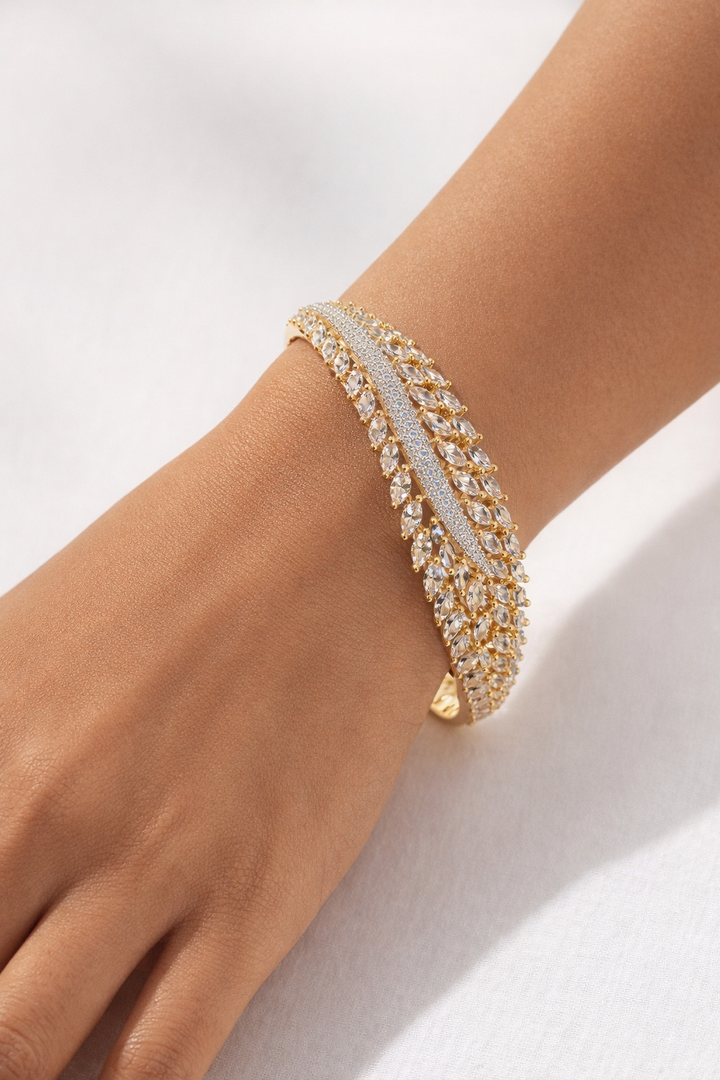 Gold Plated Zircon  Bracelet