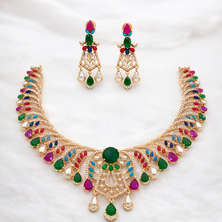 NAVRATAN NECKLACE SET FOR WOMEN