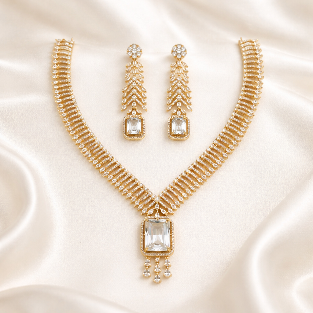 American Diamond Necklace Set