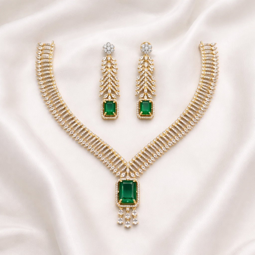 American Diamond Necklace Set