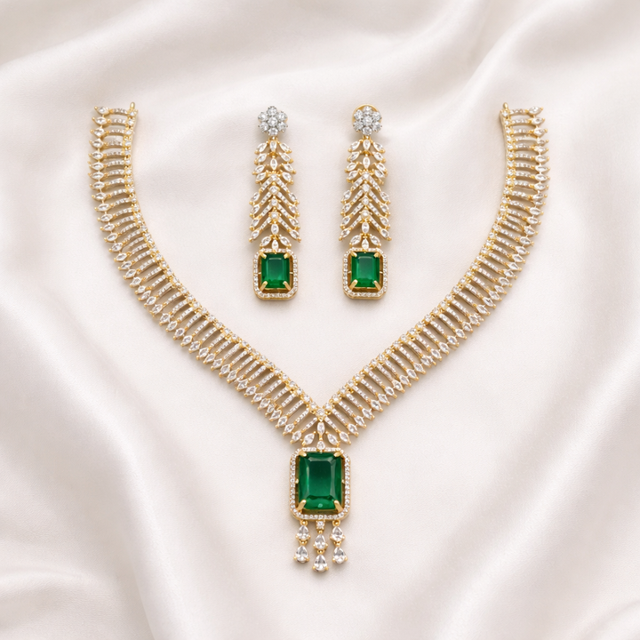 American Diamond Necklace Set