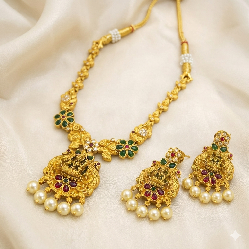 Flower Designer Necklace Set