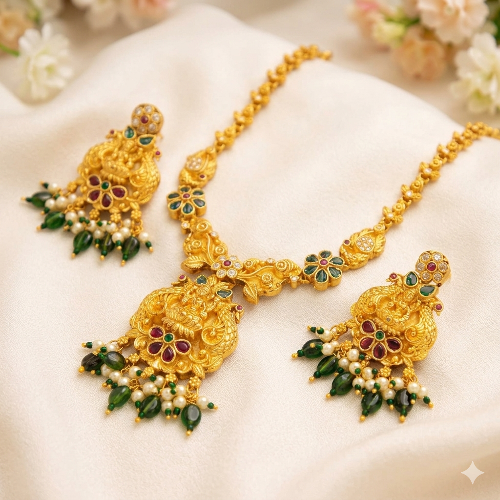 Flower Designer Necklace Set