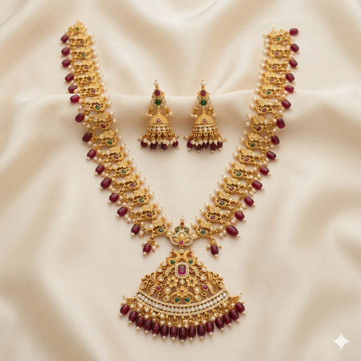 Traditional Long Beads Necklace Set