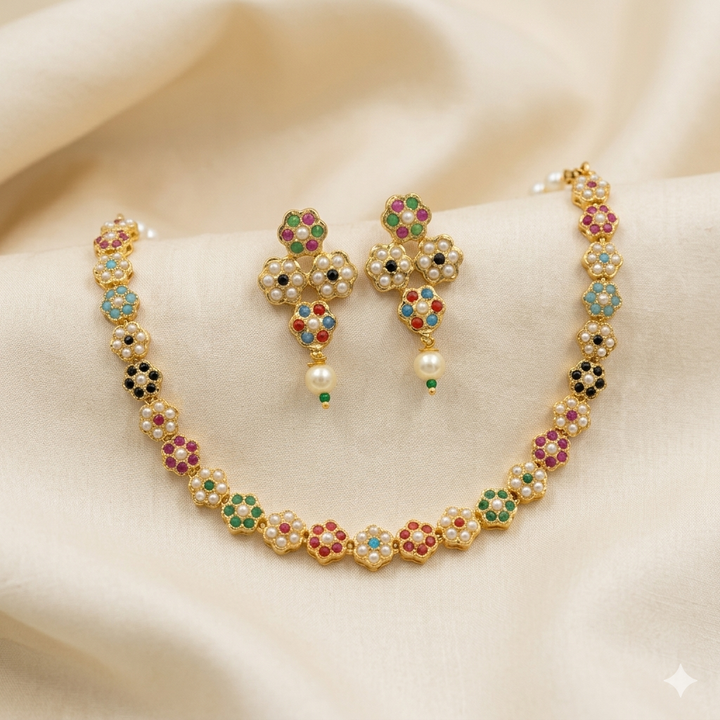 light Weight Jadau Necklace Set