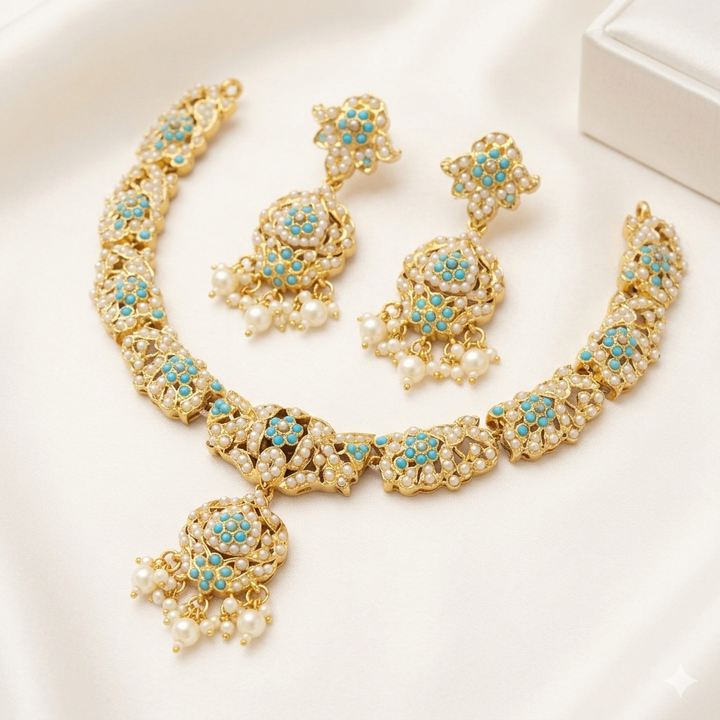 Traditional Pearl Necklace Set
