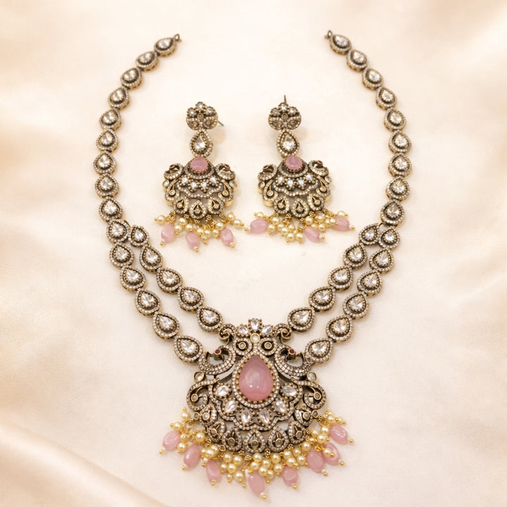 Two line Victorian Pendant Necklace Set