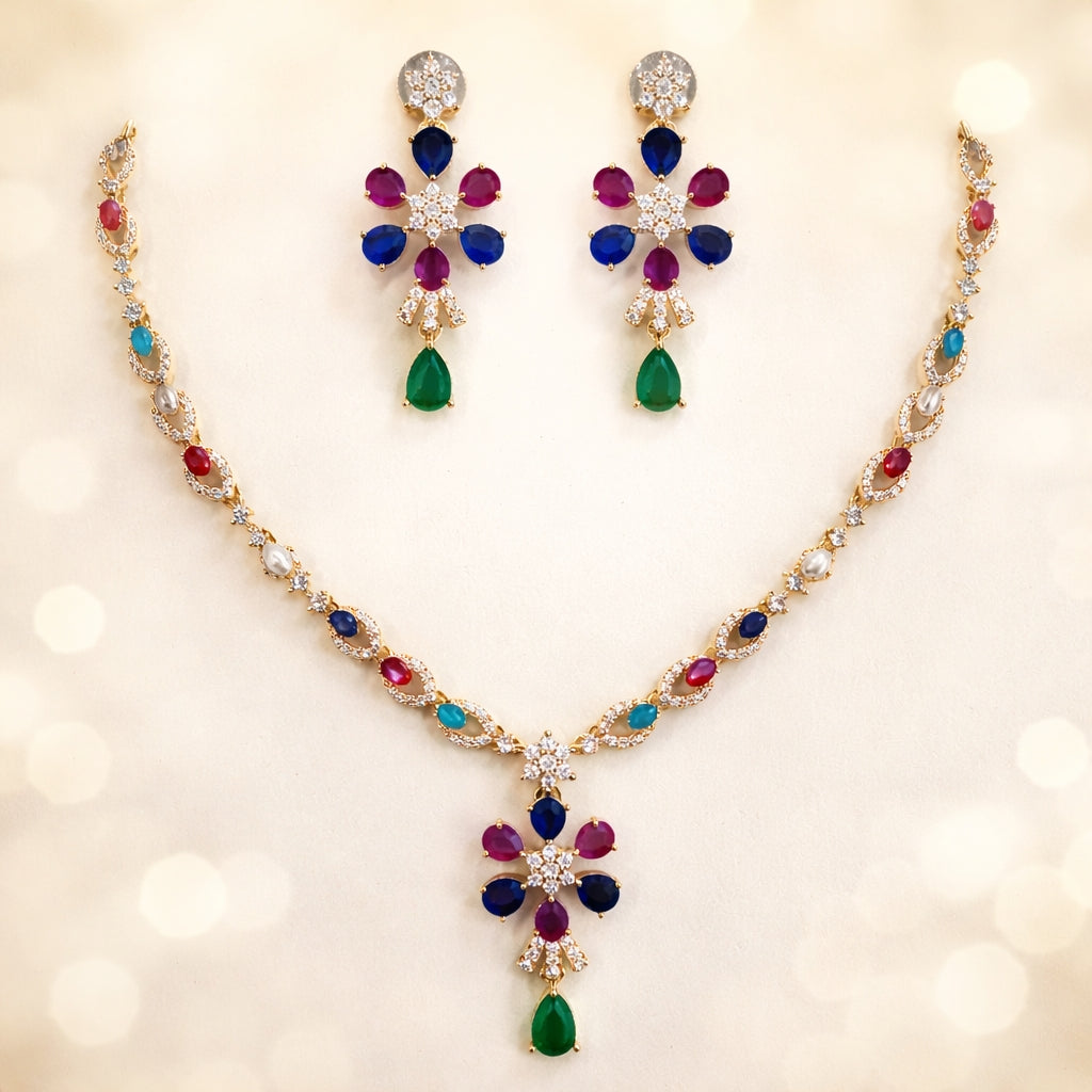 MULTI COLOURS NECKLACE SET