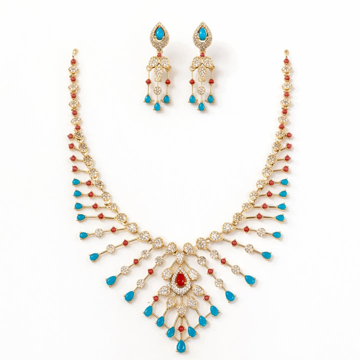 Multicolor Stone Necklace Set