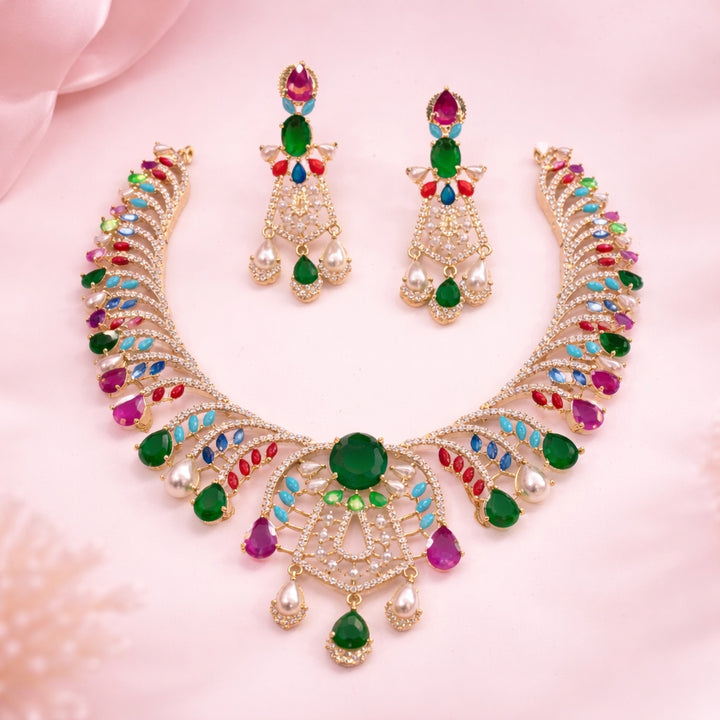 NAVRATAN NECKLACE SET FOR WOMEN