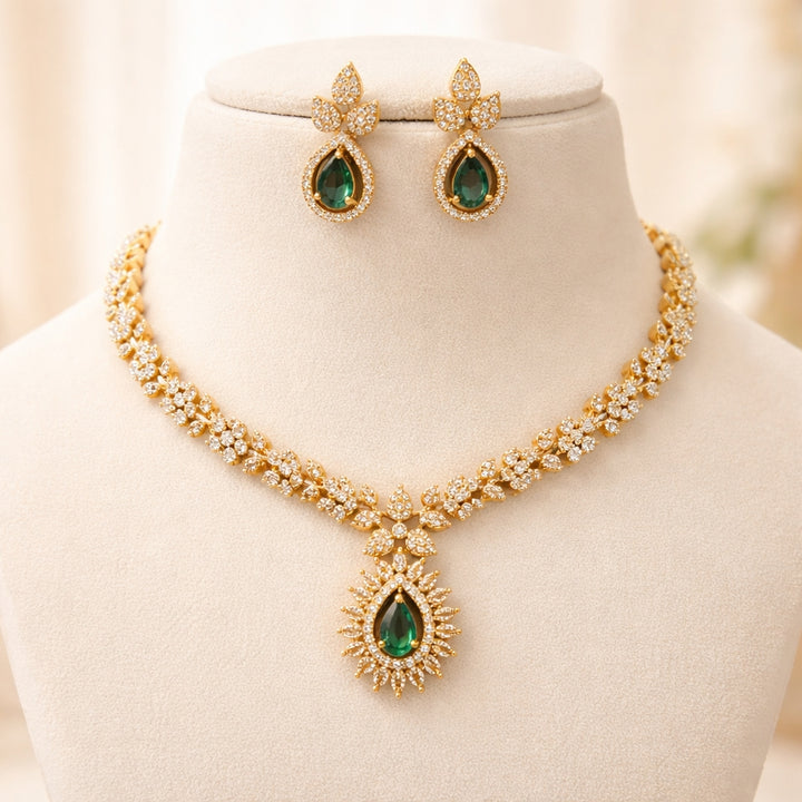 Green Color Antique Necklace Set